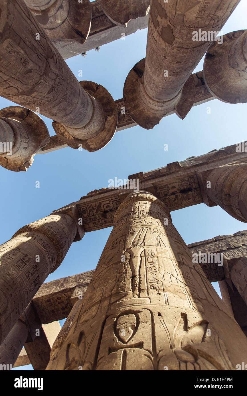 Complejo de templos de Karnak, Luxor, Egipto Foto de stock