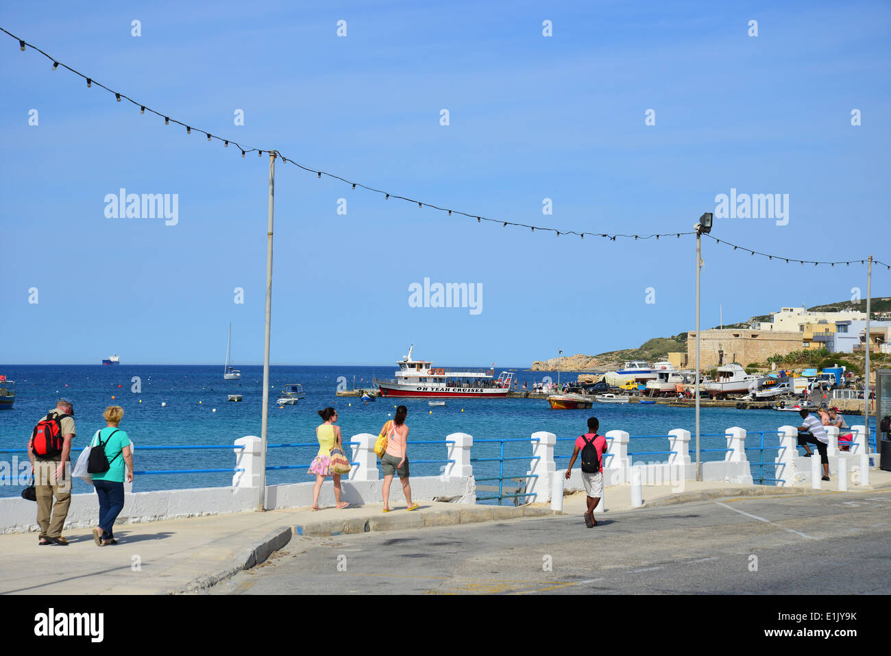 Playa Mellieħa, Mellieħa (il-Mellieħa), Distrito Norte, Malta Majjistral Región, República de Malta Foto de stock