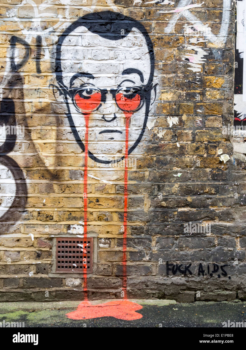Keith Haring por el artista mal puro en Londres, Inglaterra Foto de stock