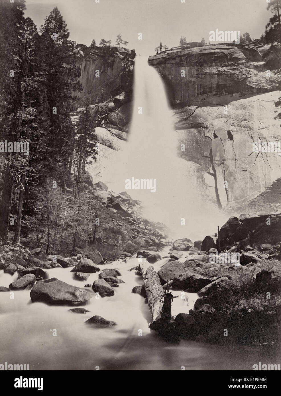 Nevada Falls, el Parque Nacional Yosemite, California, circa 1890 Foto de stock