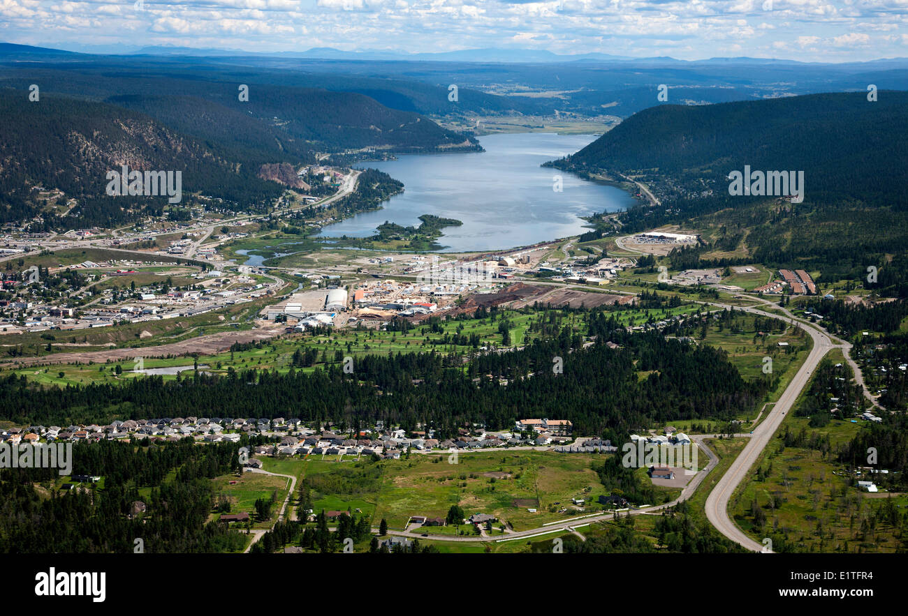 La fotografía aérea en la región Chilcotin de British Columbia, Canadá Foto de stock