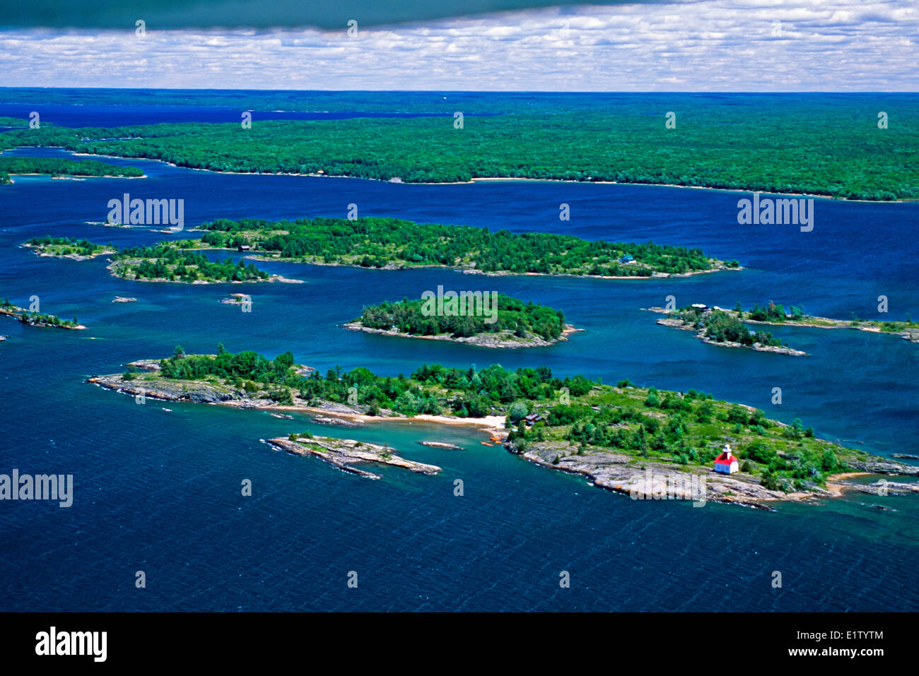 Parry Sound, Bay, 30000 islas, antena, Ontario, Canadá