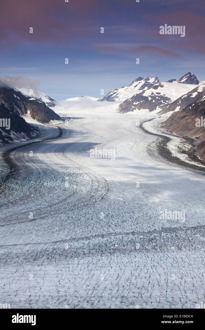 La cumbre del glaciar de salmón en el noroeste de British Columbia north Stewart BC Hyder Alaska - El mirador de la cumbre la cima Foto de stock