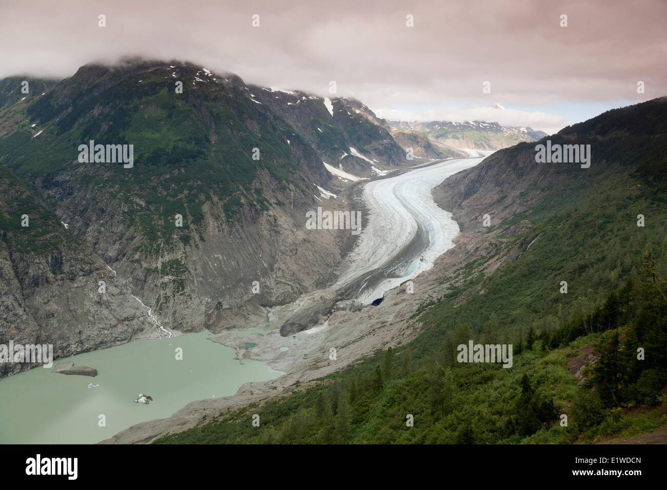 El glaciar de salmón en el noroeste de la Columbia Británica al norte de Stewart BC y Hyder Alaska Foto de stock