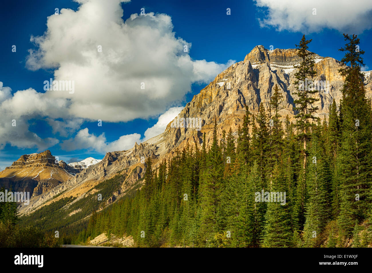 Monte Andromache, Icefield Parkway, Parque Nacional de Banff, Alberta, Canadá1 Foto de stock