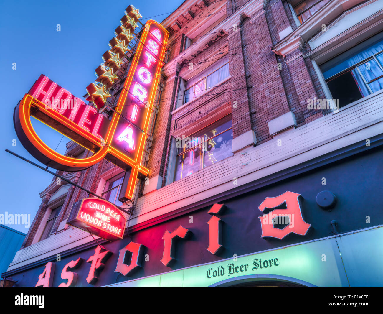 Hotel Astoria, Vancouver, British Columbia, Canadá Foto de stock