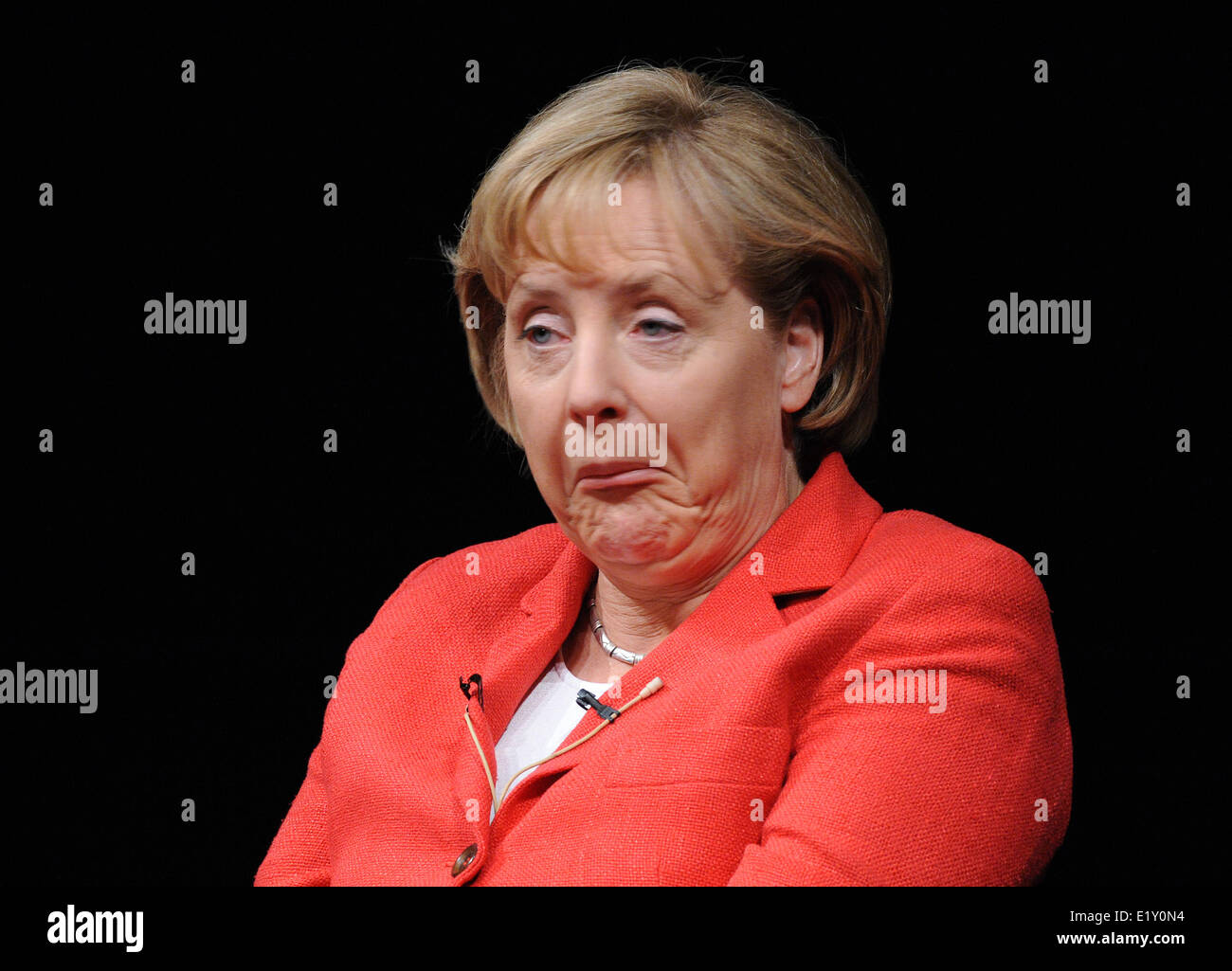 La canciller alemana, Angela Merkel, participa en el 'Zeit Matinée' en Hamburgo el 30 de agosto de 2009. Foto de stock