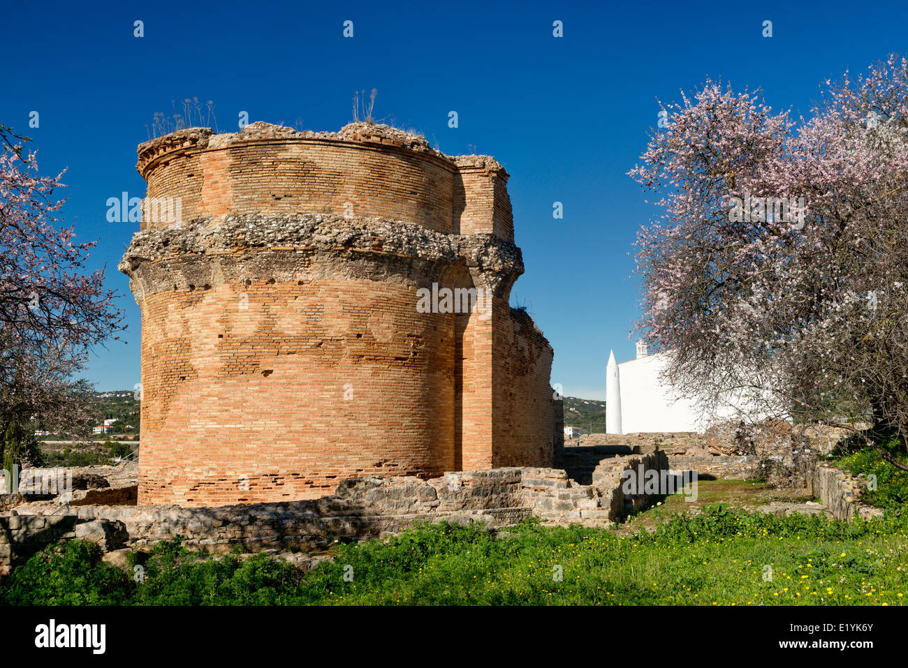 Sitio arqueológico romano, Estoi Milréu, Algarve, Portugal Foto de stock
