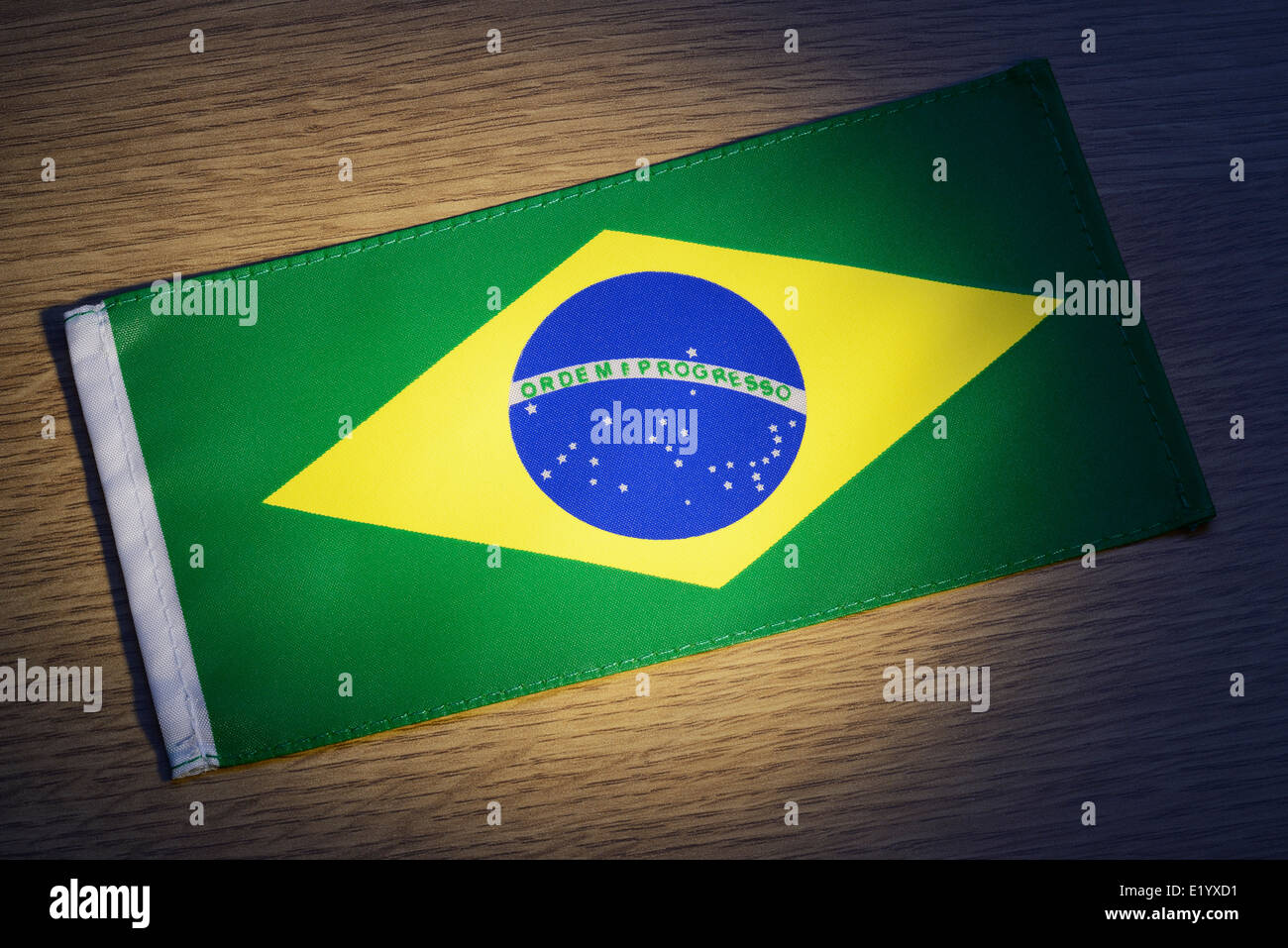 La bandera nacional de Brasil Foto de stock