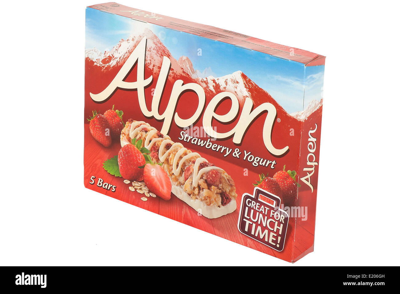 Alpen Fresa y Yogur snack bar Foto de stock