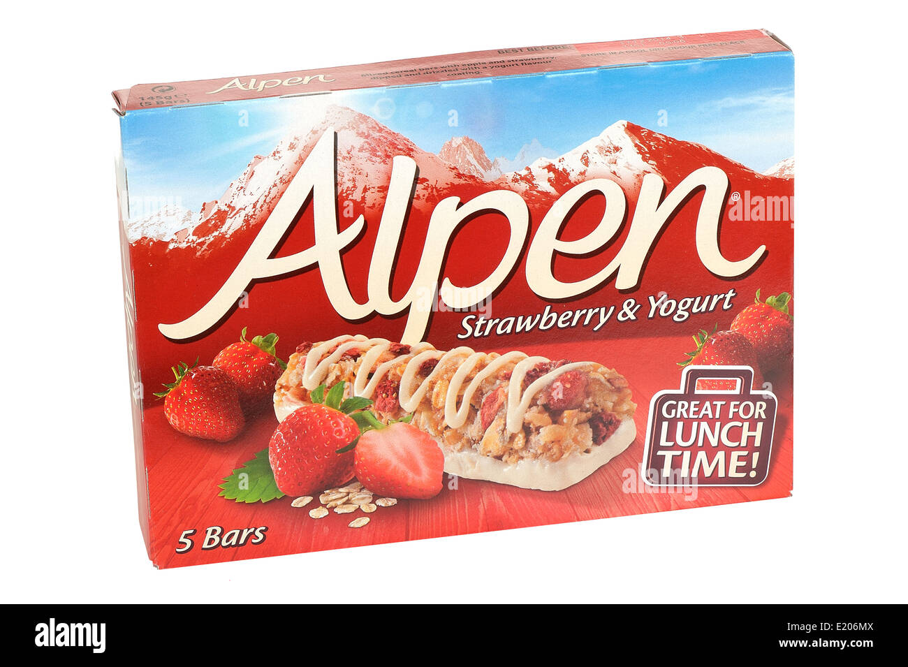 Alpen Fresa y Yogur snack bar Foto de stock