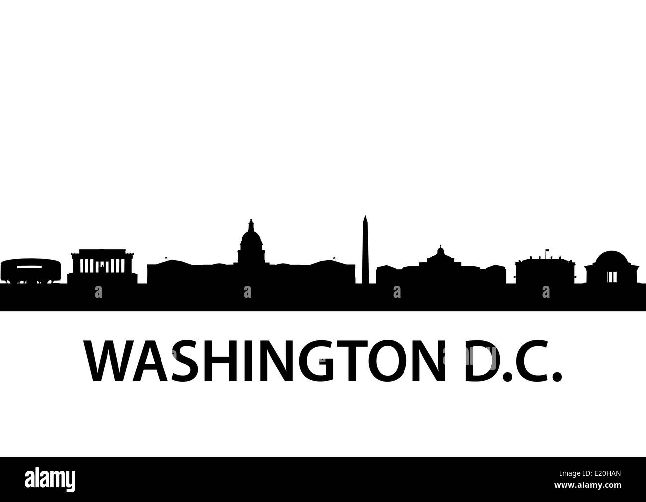 Skyline Washington D.C. Foto de stock