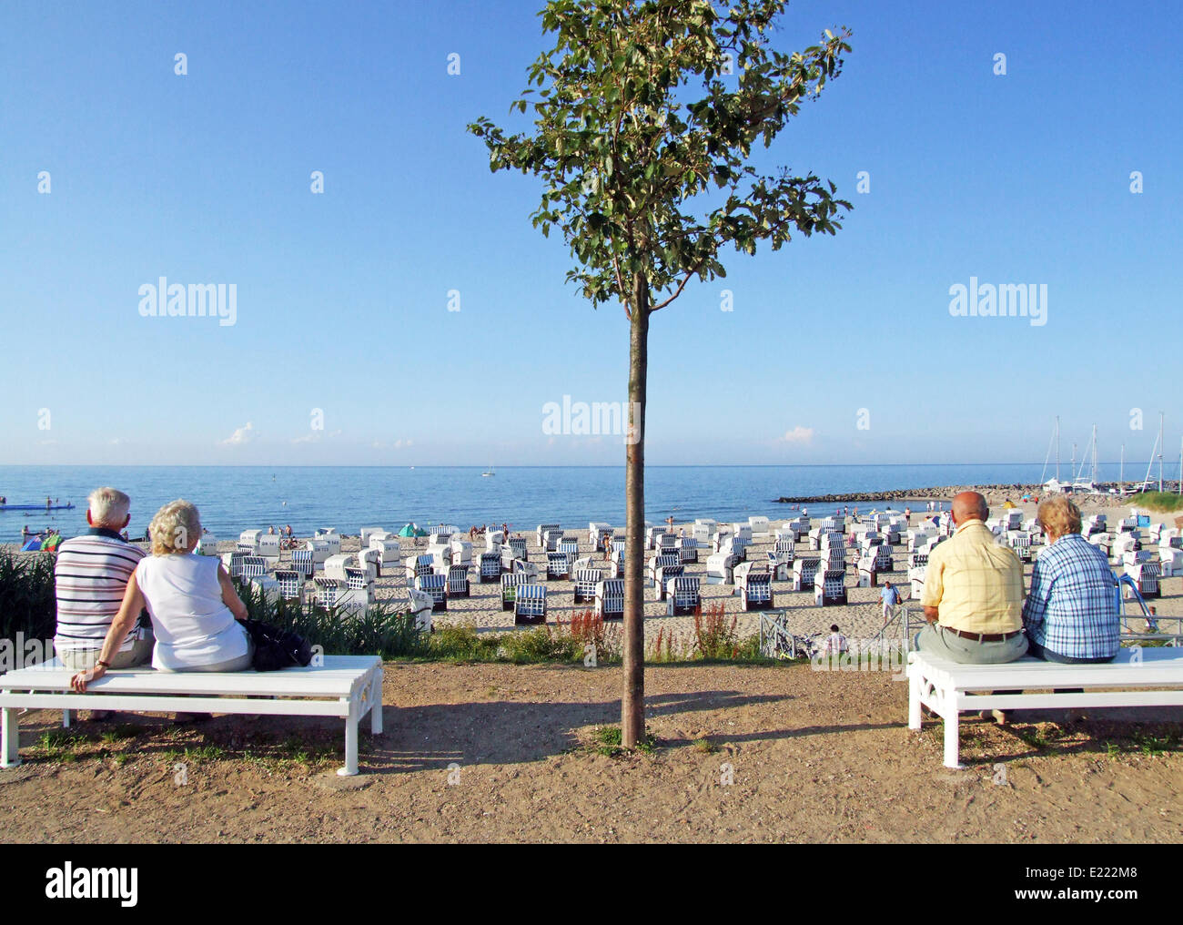 Vista al mar desde Kühlungsborn, Alemania Foto de stock