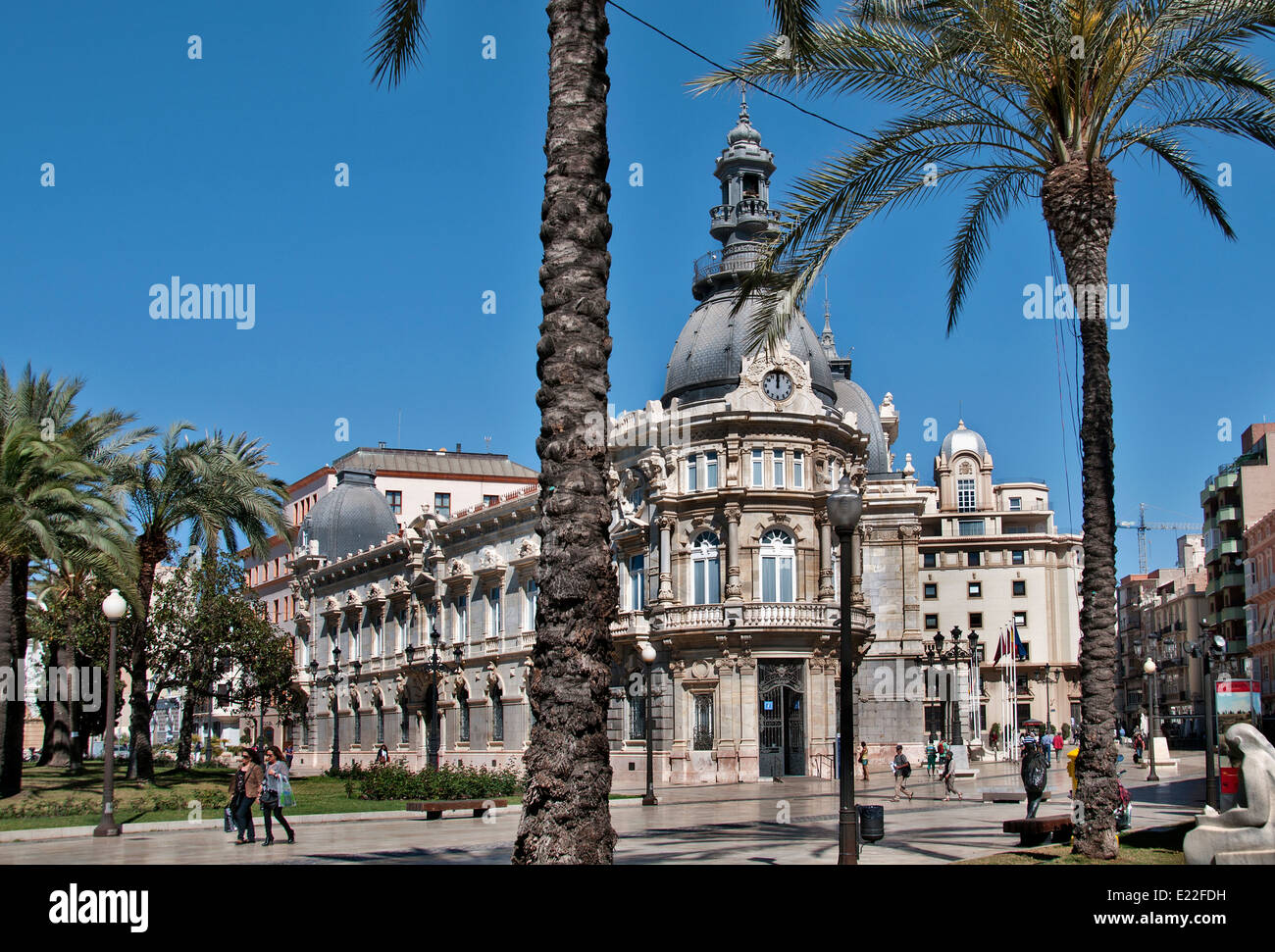 Palacio Consistorial - Ayuntamiento de Cartagena, España Foto de stock