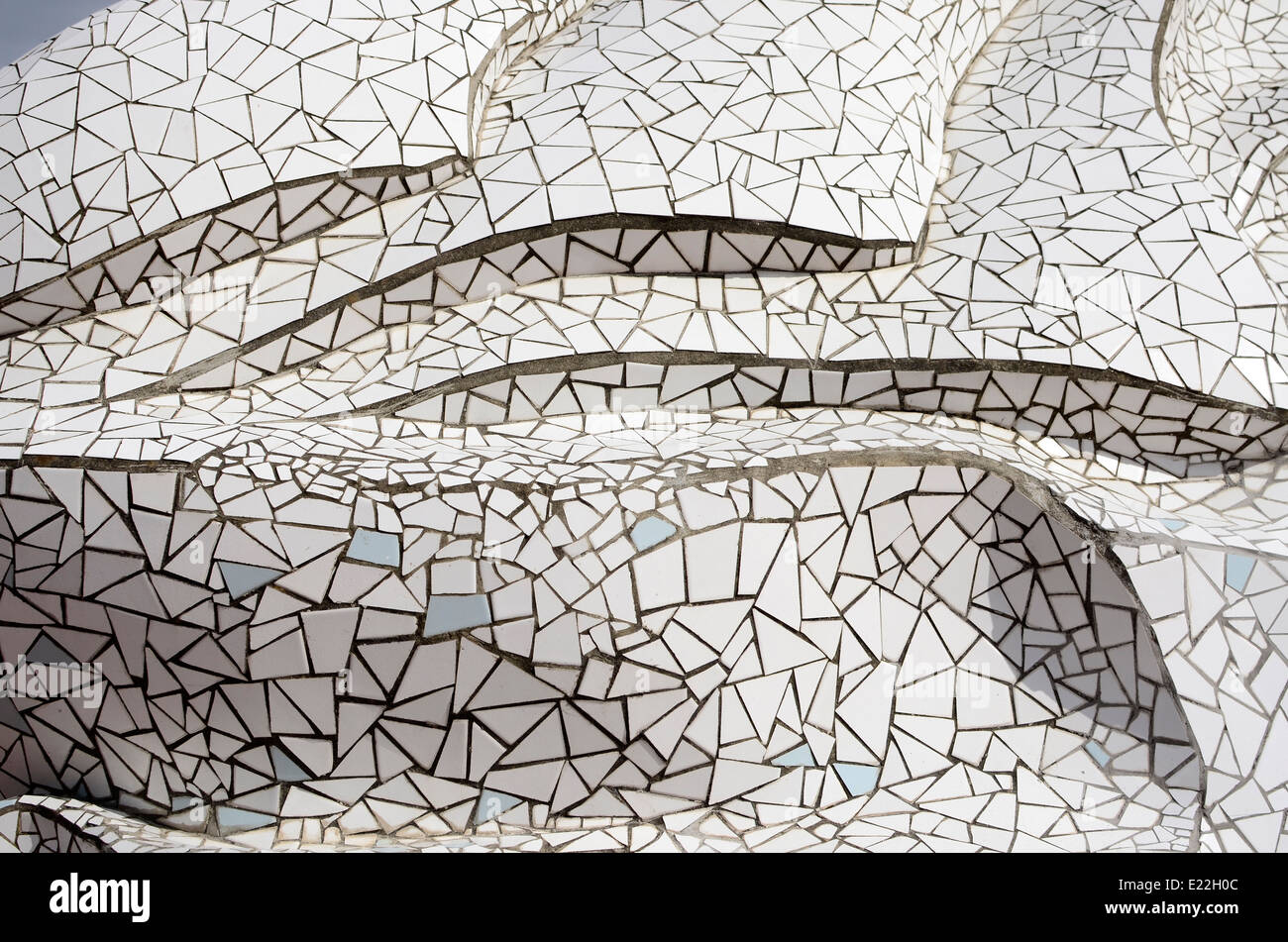 Escultura mosaico de azulejo cerámico Foto de stock
