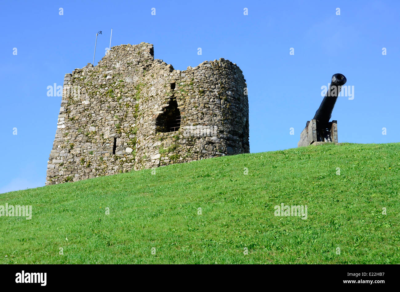 Torre de castillo) Tenby cannon Foto de stock