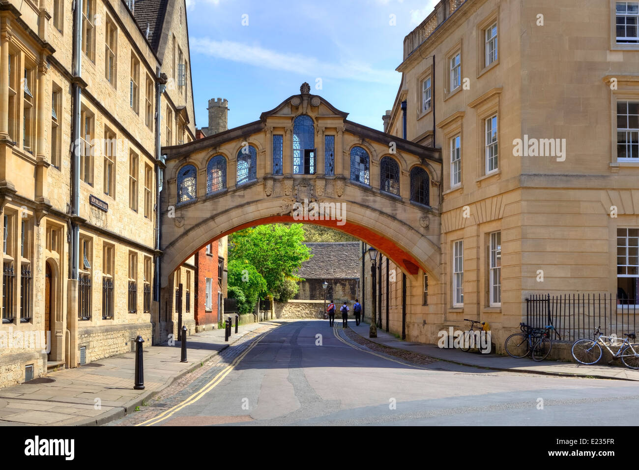 Puente de los Suspiros, Oxford, Oxford, Inglaterra, Reino Unido Foto de stock