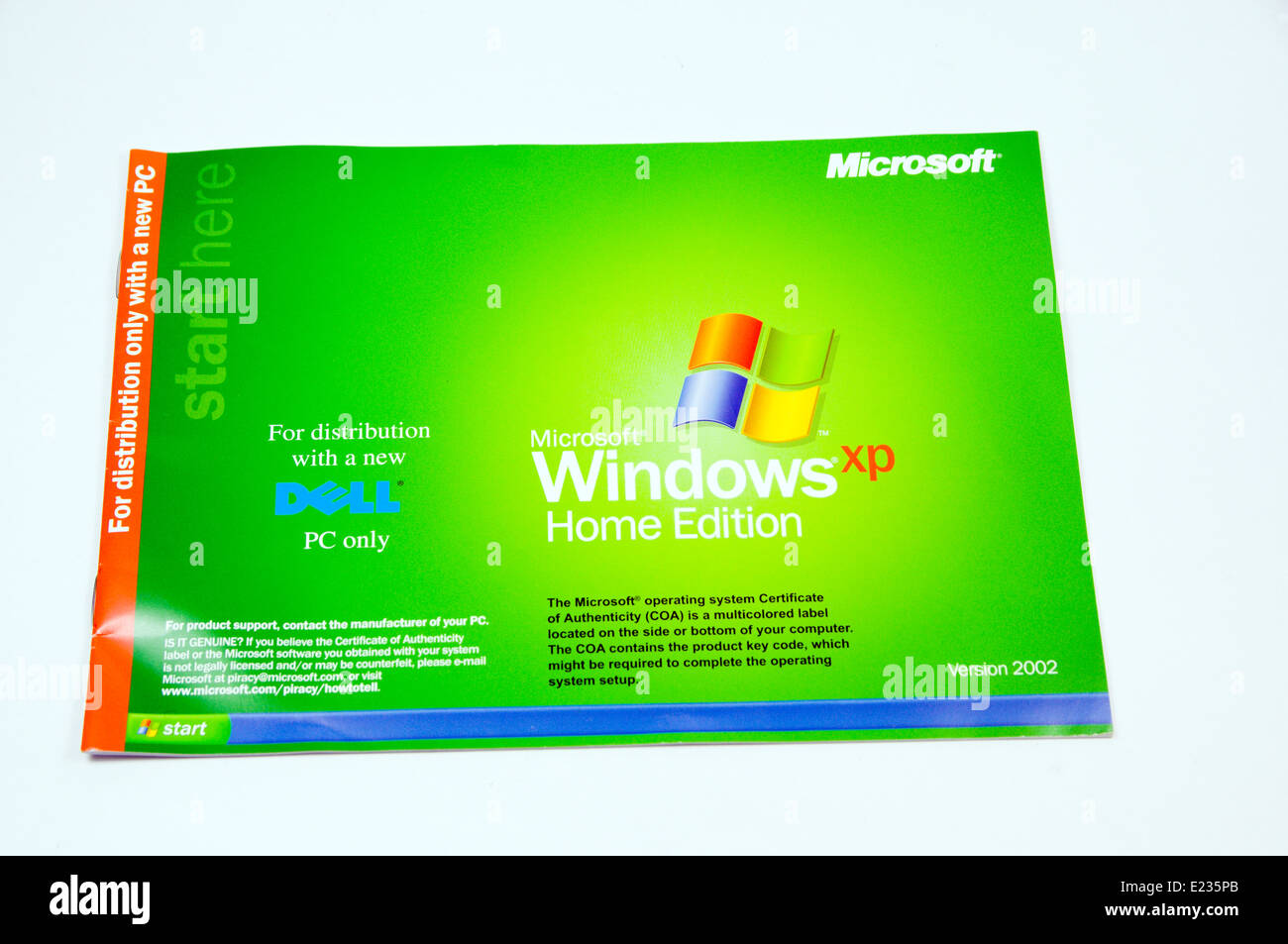 Paquete de software de Windows XP Foto de stock
