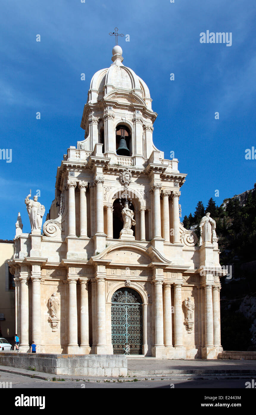 Silician iglesia barroca de San Bartolomé en Scicli Foto de stock