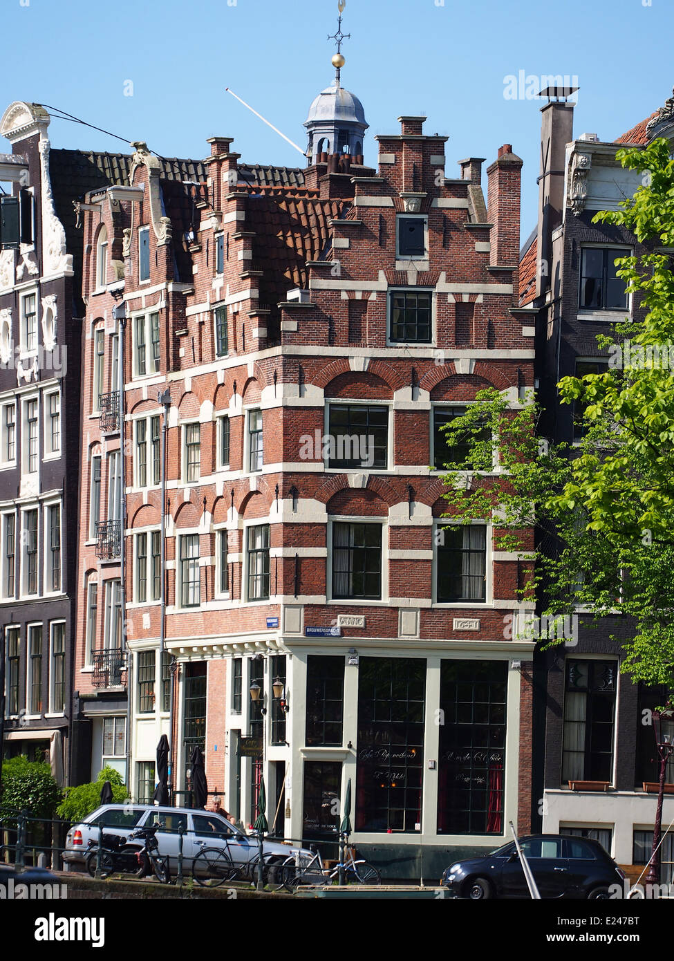 Korte Prinsengracht hoek Brouwersgracht, Huis Anno 1641 Foto 2 Foto de stock