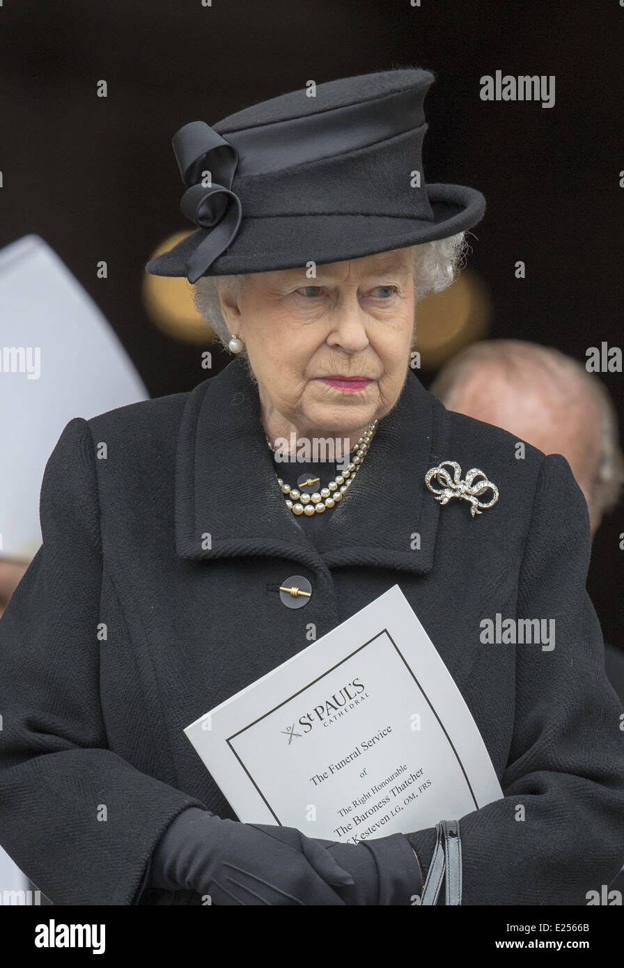 Los funerales de la Baronesa Thatcher en St Pauls Cathedral Margaret