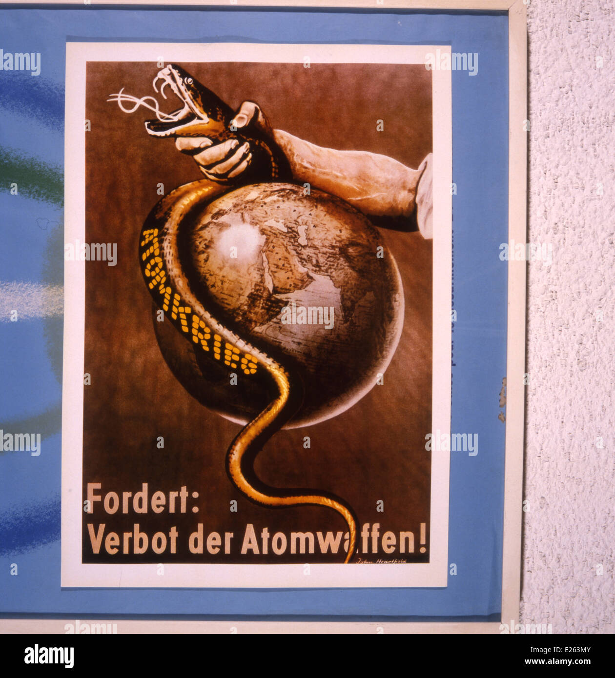 Cartel de la paz alemán,1970-1980,colección privada. Foto de stock