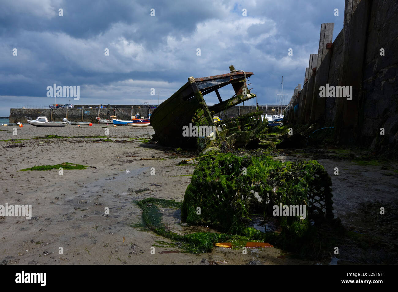 Puerto Ballywalter Ards Peninsula en el Condado de Down, Irlanda del Norte Foto de stock