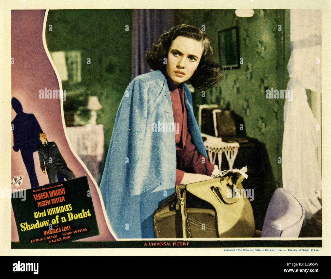 Sombra de duda - Película Afiche, Lobby Card - Director : Alfred Hitchcock  Fotografía de stock - Alamy