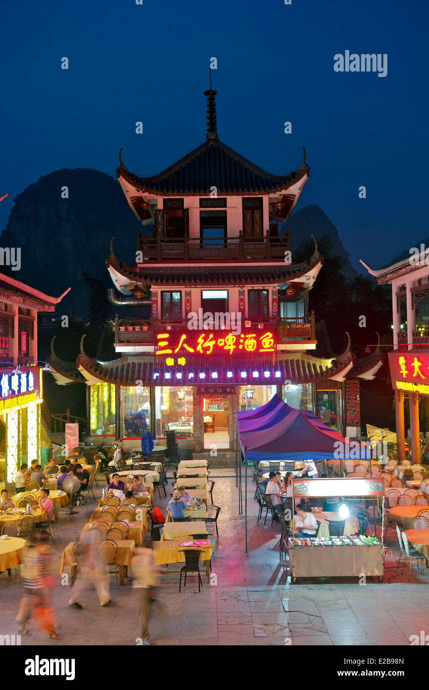 China, en la provincia de Guangxi, Guilin, Yangshuo Foto de stock
