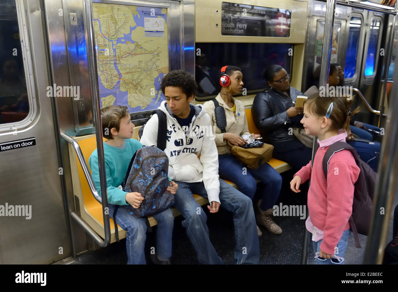 Estados Unidos, Manhattan, Ciudad de Nueva York, el metro Foto de stock