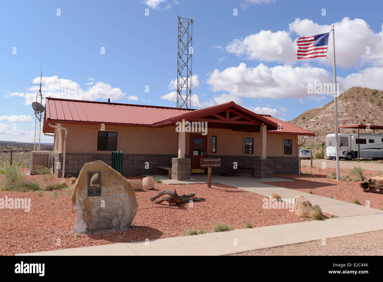 Contacto Paria Station (estación de guardaparques), sur de Utah. Foto de stock
