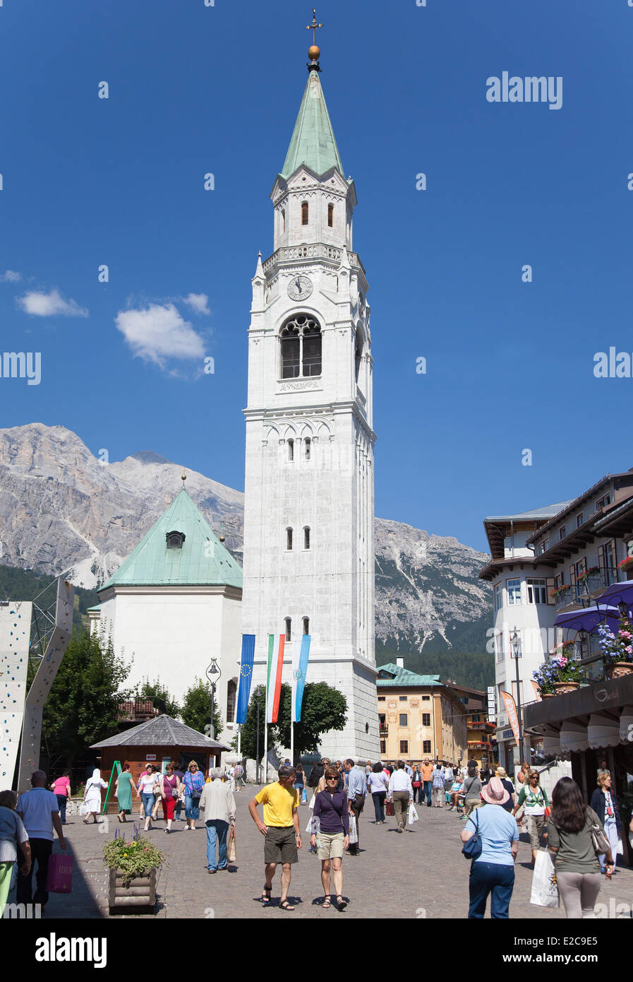 Italia, Trentino Alto Adigio, Dolomitas macizo listados como Patrimonio Mundial por la UNESCO, Cortina d'Ampezzo Foto de stock