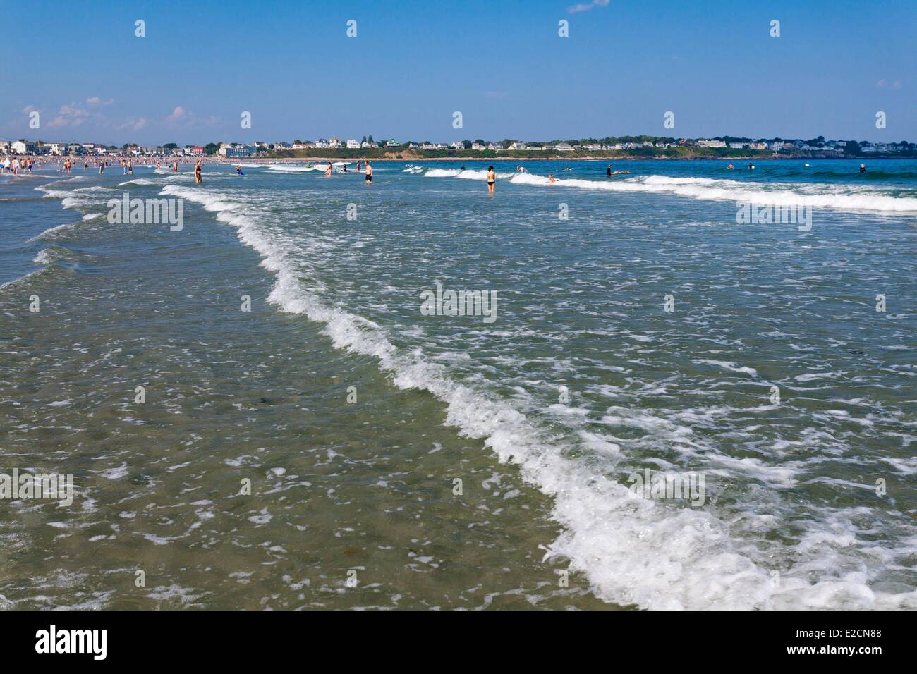Estados Unidos Maine York la playa a lo largo de Long Beach Avenue Foto de stock