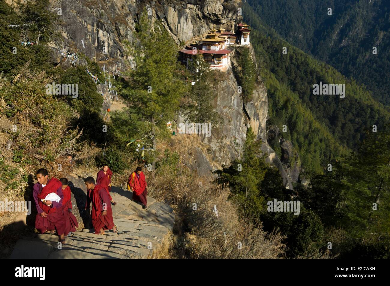 Bhután Paro Taktsang monasterio Foto de stock