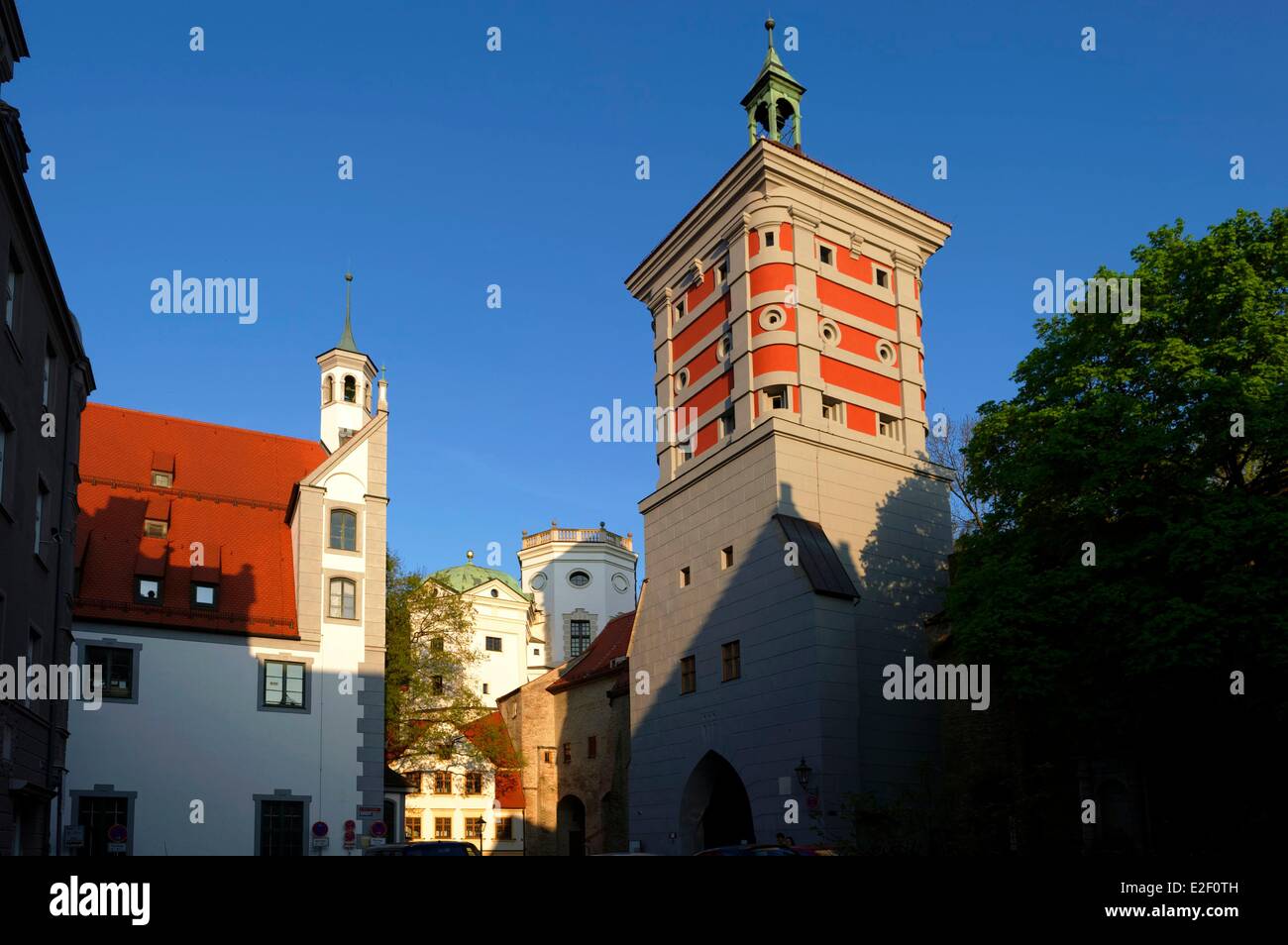 Alemania, Baviera, Augsburg, Rotes Tor (puerta roja) Foto de stock