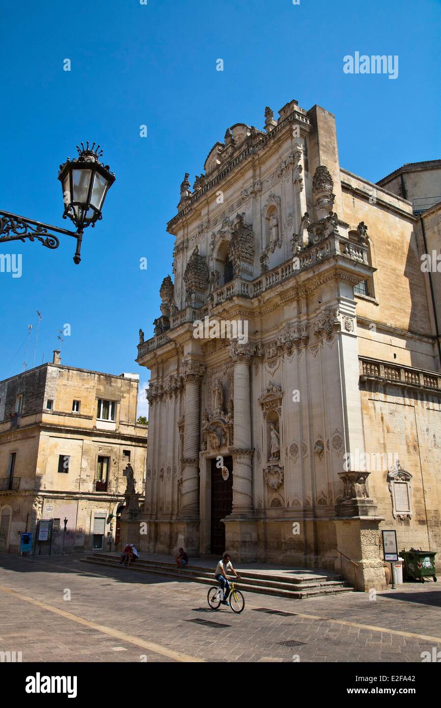 Italia, Apulia, península de Salento, Lecce, en el centro de la ciudad, Rosario iglesia Foto de stock