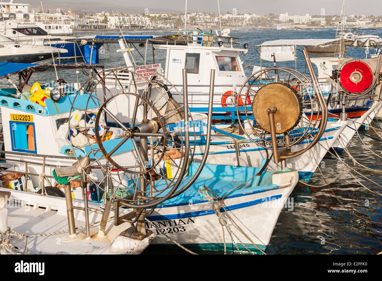 Chipre, Pafos, Puerto pesquero Foto de stock