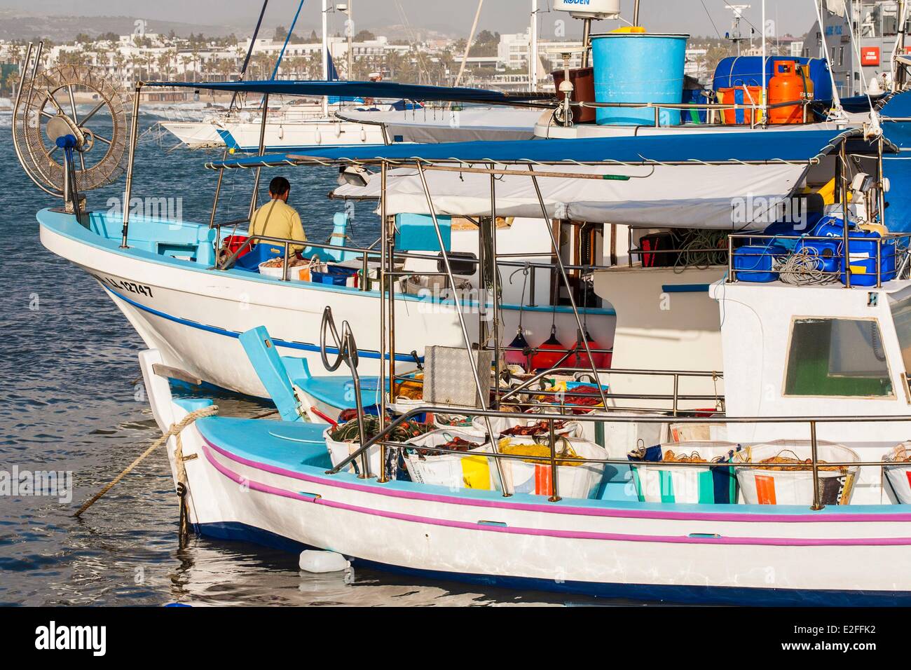 Chipre, Pafos, Puerto pesquero Foto de stock