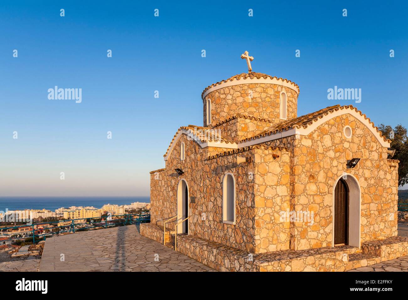 Chipre, Protaras, Profitis Ilias, capilla Ortodoxa Foto de stock