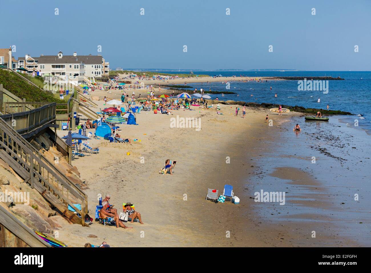 Estados Unidos, Massachusetts, en Cape Cod, Dennisport, Dennis arenales, playas Foto de stock