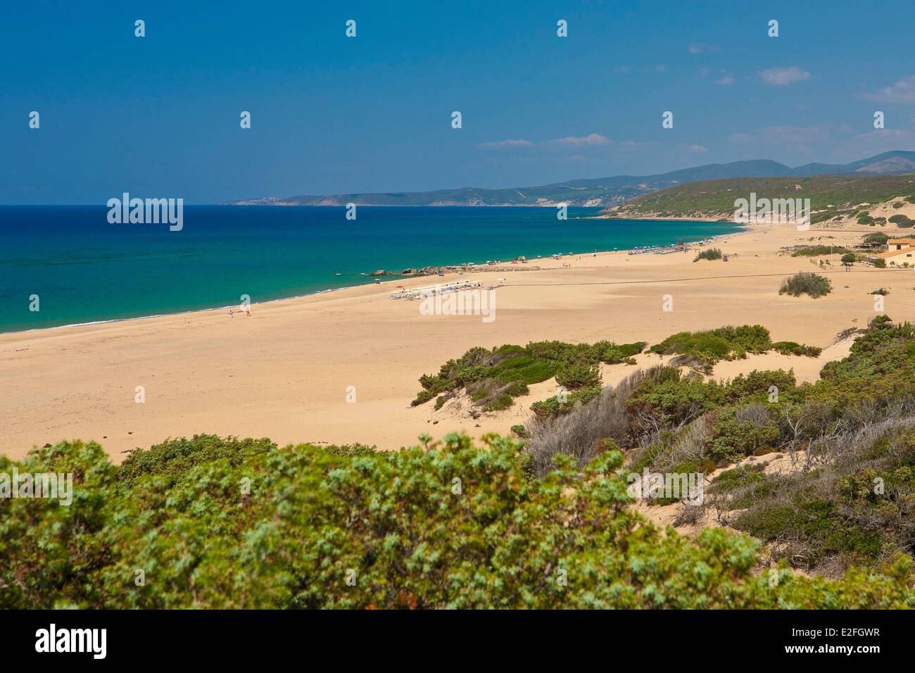 Italia, Cerdeña, provincia de Medio Campidano, la Costa Verde, dunas Piscinas Foto de stock