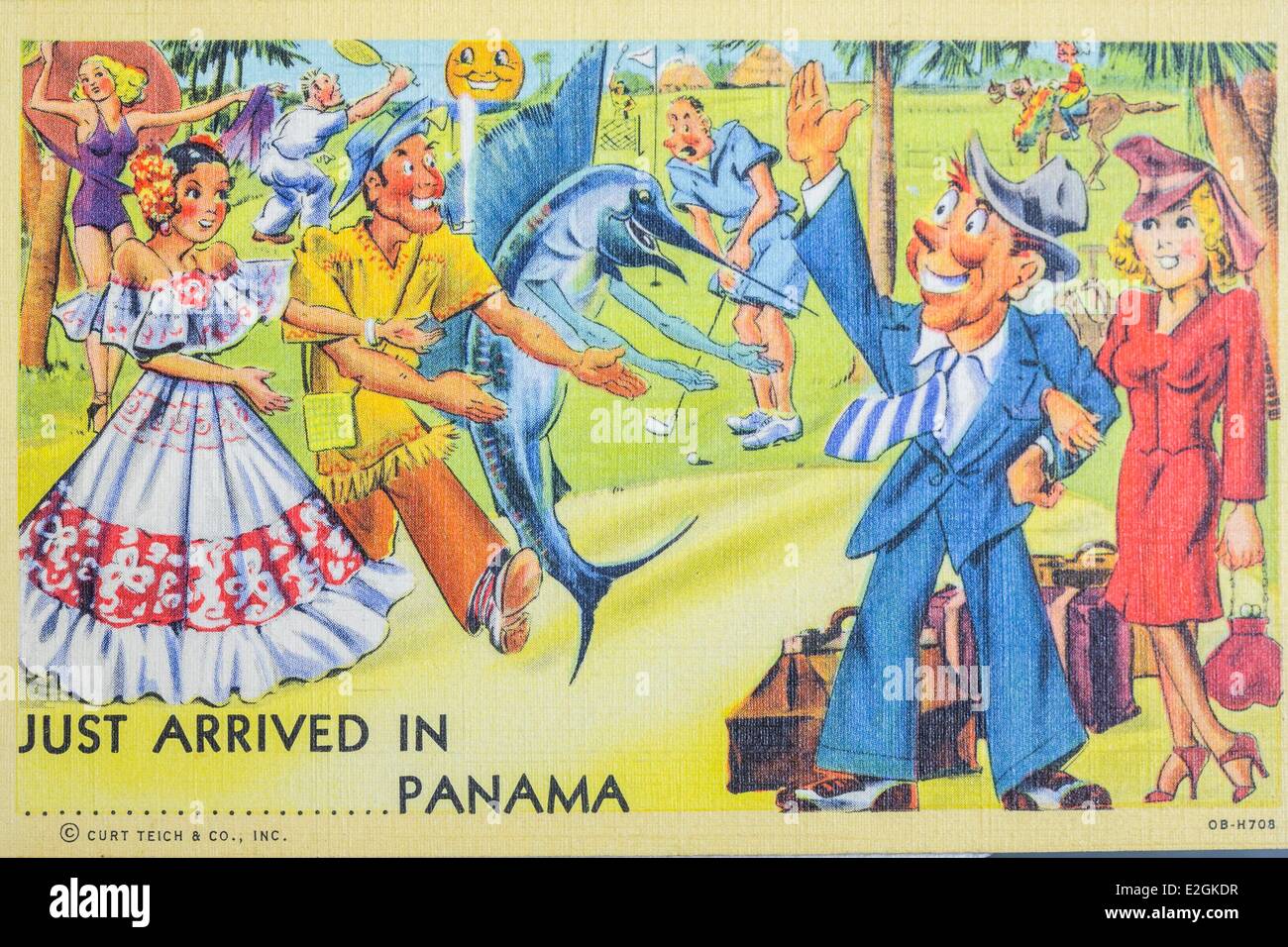 Tarjeta postal ciudad de panama fotografías e imágenes de alta
