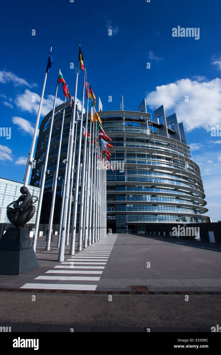 El Parlamento Europeo Estrasburgo, Francia Foto de stock