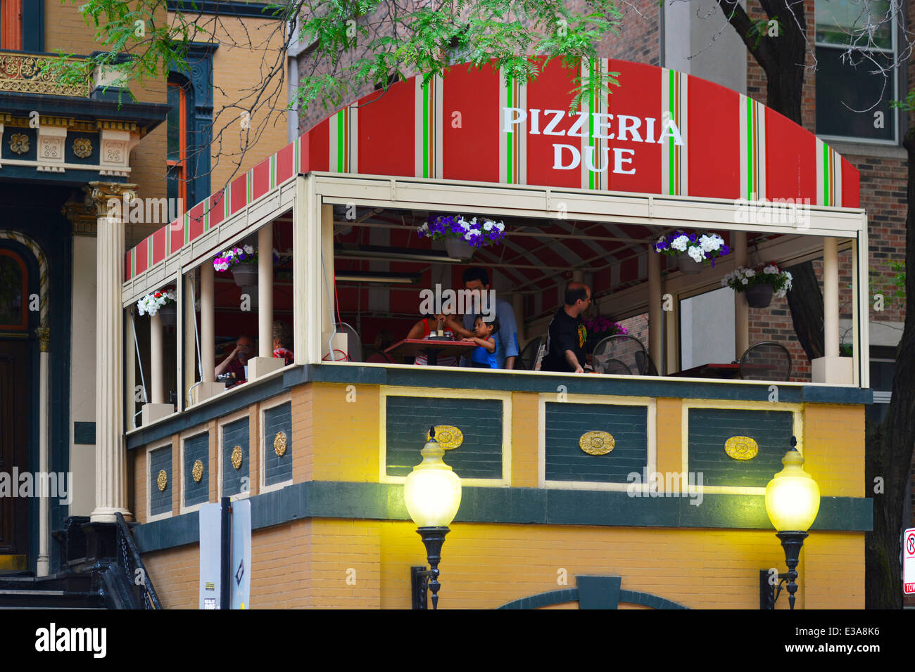 Debido restaurante pizzería, Chicago Foto de stock