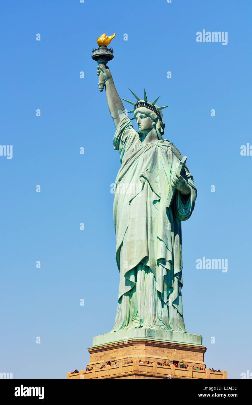 La estatua de la libertad en Liberty Island, Nueva York Foto de stock