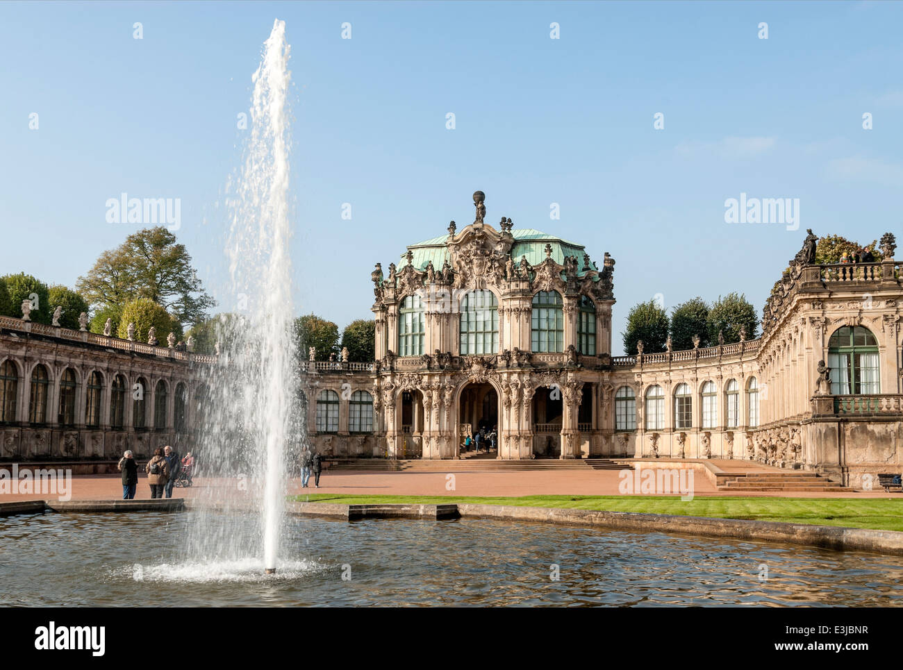 Zwinger de Dresde en el casco histórico de Dresden, Alemania Foto de stock