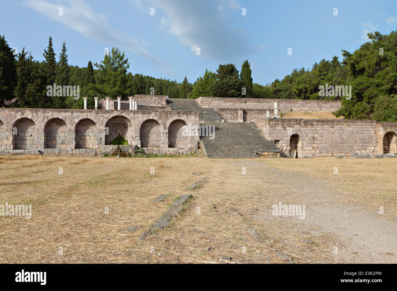 El santuario de Asclepio Asklepieion Asklepius (O) en la isla de Kos en Grecia. Foto de stock