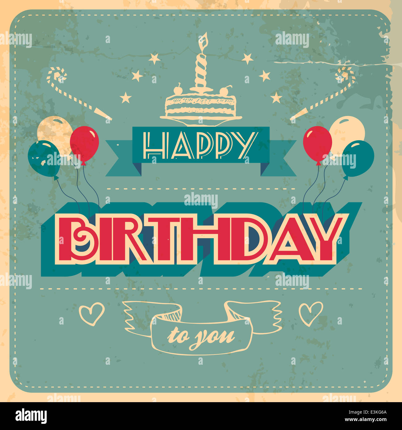 Tarjeta De Felicitacion De Cumpleanos Feliz Vintage Fotografia De Stock Alamy Tarjeta De Felicitacion De Cumpleanos Feliz Vintage Fotografia De Stock Alamy