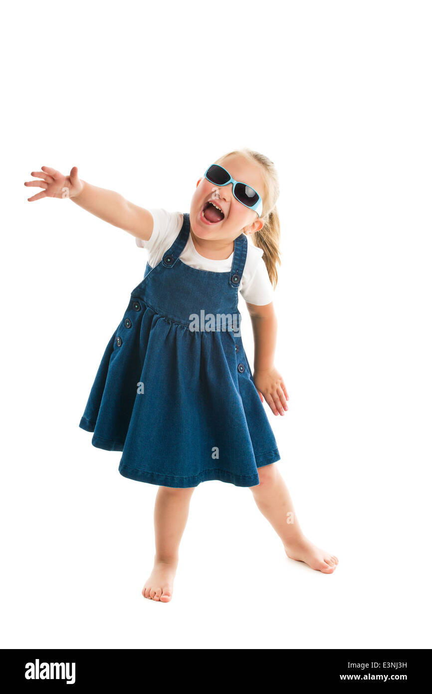 En la colorida falda niña posando como Cancan niña Fotografía de stock -  Alamy