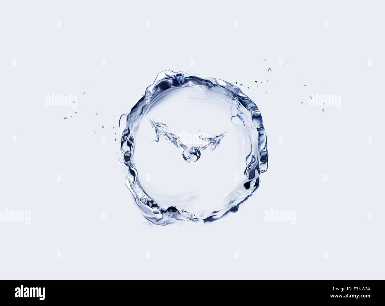 Reloj de agua azul Foto de stock